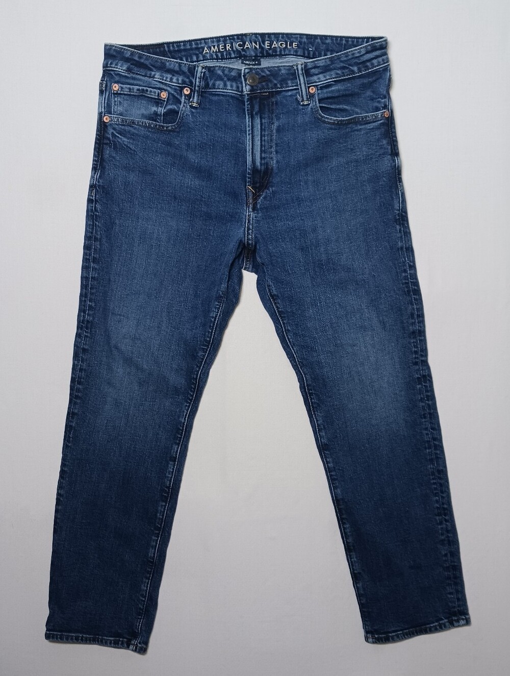 American Eagle Mens AirFlex+ Slim Straight Jeans 36X29 Dark Wash Denim